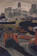 George Copeland Ault From Brooklyn Heights oil painting on canvas
